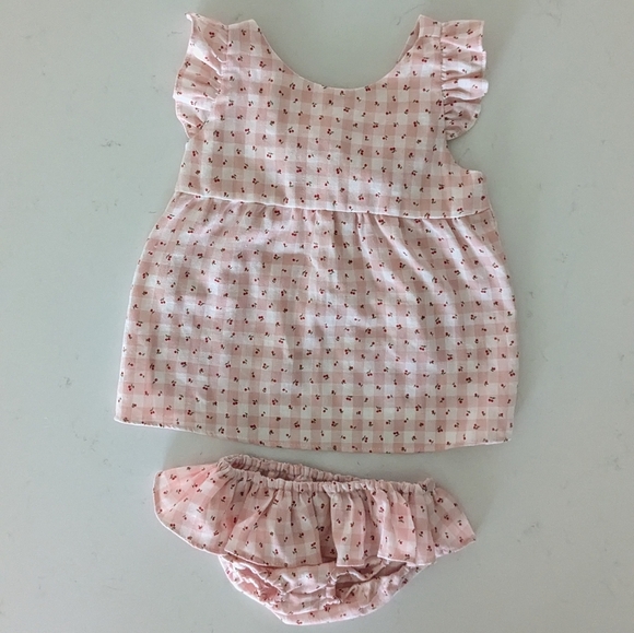 Pink Ruffled Kids Matching Set - Picture 4 of 4